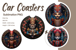 Christmas Car Coasters British soldier Circle Keychains_1 Product Image 1