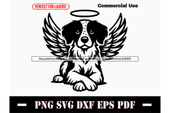 Brittany Spaniel Angel Wings &amp; Halo Dog Memorial Design Product Image 1