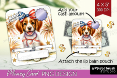 Brittany Spaniel Dog Money Card PNG 4th of July Money Card Product Image 1