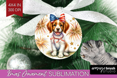 Brittany Spaniel Dog Ornament PNG Patriotic Dog PNG Product Image 1