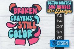 Retro Quotes SVG Bundle | Retro Hippie SVG | Vintage SVG v.1 Product Image 20