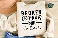 Broken Crayous Still Color SVG Design Product Image 2