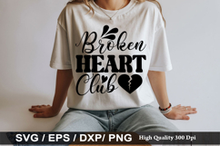 Broken heart club SVG - Anti Valentine's Day Design Product Image 1