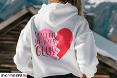 Broken Hearts Club Valentine’s Day SVG PNG Design Product Image 3