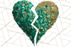 Broken Glitter Heart Clipart, Glittery Cracked Heart Png Product Image 3