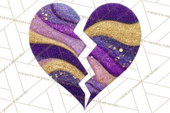 Broken Glitter Heart Clipart, Glittery Cracked Heart Png Product Image 5