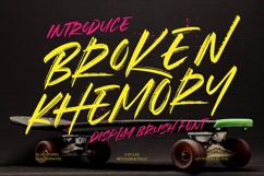 Broken Khemory - Display Brush Font Product Image 1