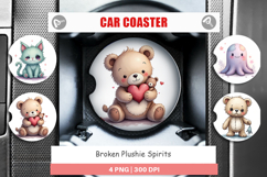 Car Coaster Broken Plushie Spirits Product Image 1