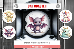 Car Coaster Broken Plushie Spirits Product Image 1