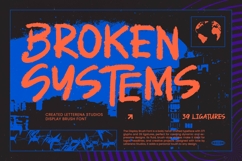 Broken Systems Display Brush Font Product Image 1