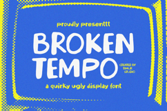 Broken Tempo - Quirky Ugly Display Font Product Image 1