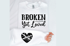 Broken yet loved Sleeve Svg Design Product Image 3