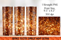 Golden glitter tumbler wraps Sublimation. 20 oz. Product Image 2