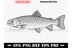 Brook Trout SVG PNG EPS PDF DXF Product Image 1