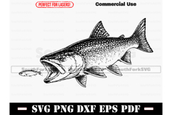 Brook Trout SVG PNG EPS PDF DXF Product Image 1