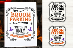 Broom Parking Witches Only SVG Signs Product Image 1