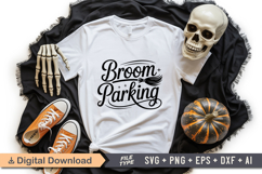 Broom Parking SVG File | Spooky Halloween SVG Product Image 1