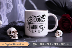 Broom Parking SVG File | Halloween Round Sign SVG Product Image 5