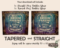 Witch's Broom Parking Halloween Tumbler Design PNG Product Image 2