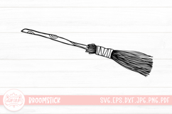 Halloween Broomstick Clipart SVG Cut File Product Image 1