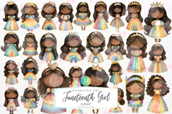 Cute Juneteenth Afro Girl Clipart - Set Of 34 Png Bundle Product Image 1