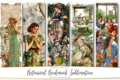 Botanical Floral Bookmark Sublimation, Bookmark Bundle Product Image 1