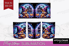 Brown Bear Halloween Mug Wrap Cute Animal Mug PNG Product Image 1