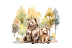 Forest animals backgrounds clipart bundle Product Image 9