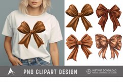 Watercolor Brown Bow Clipart Product Image 1