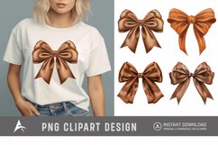 Watercolor Brown Bow Clipart Product Image 1