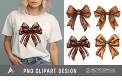 Watercolor Brown Bow Clipart Product Image 1