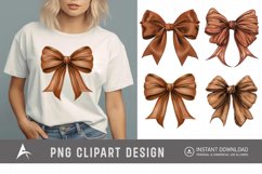Watercolor Brown Bow Clipart Product Image 1
