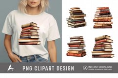 Brown Color Stacked Books Clipart Product Image 1