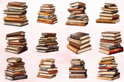 Brown Color Stacked Books Clipart Bundle Product Image 2
