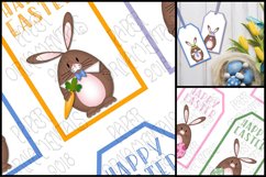 Gift Tags, Printable Easter Gift Tags, Brown Bunnies Product Image 3