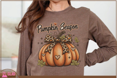 Pumpkin Season pumpkin doodle, Autumn faux embroidery Product Image 6