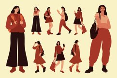 Brown Girl Character with Modern Cartoon Style Product Image 1