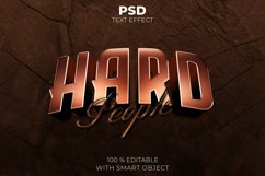 Brown Hard People 3D editable text effect Product Image 1