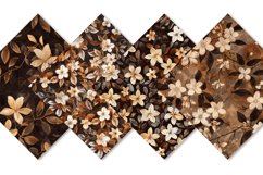 Brown Jasmine Flowers Digital Paper Bundle Product Image 5