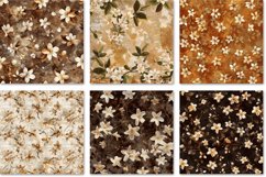 Brown Jasmine Flowers Digital Paper Bundle Product Image 2