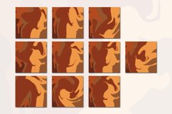 Brown Orange Liquid Swirl 3 Digital Paper Background Product Image 2