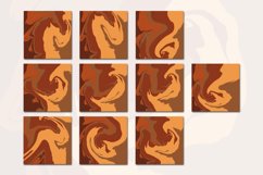 Brown Orange Liquid Swirl 4 Digital Paper Background Product Image 2