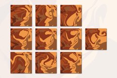 Brown Orange Liquid Swirl 5 Digital Paper Background Product Image 2