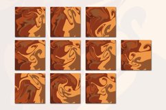 Brown Orange Liquid Swirl 6 Digital Paper Background Product Image 2