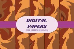 Brown Orange Liquid Swirl 7 Digital Paper Background Product Image 1