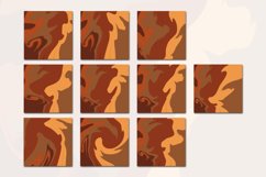 Brown Orange Liquid Swirl 7 Digital Paper Background Product Image 2
