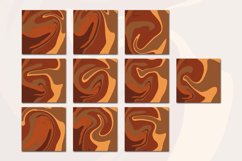 Brown Orange Liquid Swirl 9 Digital Paper Background Product Image 2