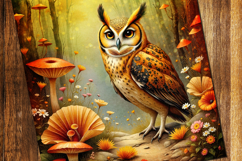 Whimsical Woodland Brown Owls - Scrapbook Papers Product Image 3