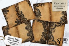 Brown Pages with Black Lace Junk Journal Product Image 1