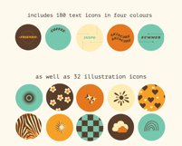 brown retro funky instagram templates